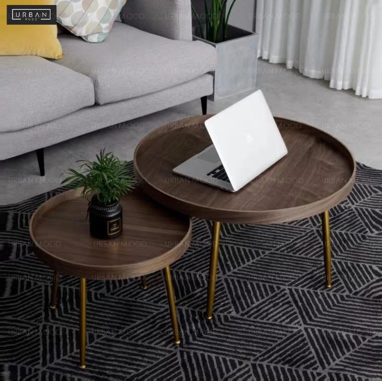 Como Black Walnut Round Nesting Coffee Tables Furniture Tables Chairs On Carousell