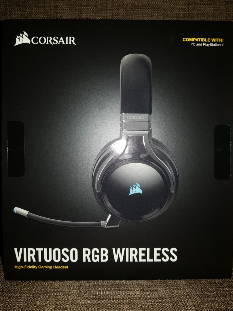 corsair virtuoso rgb wireless gaming headset carbon