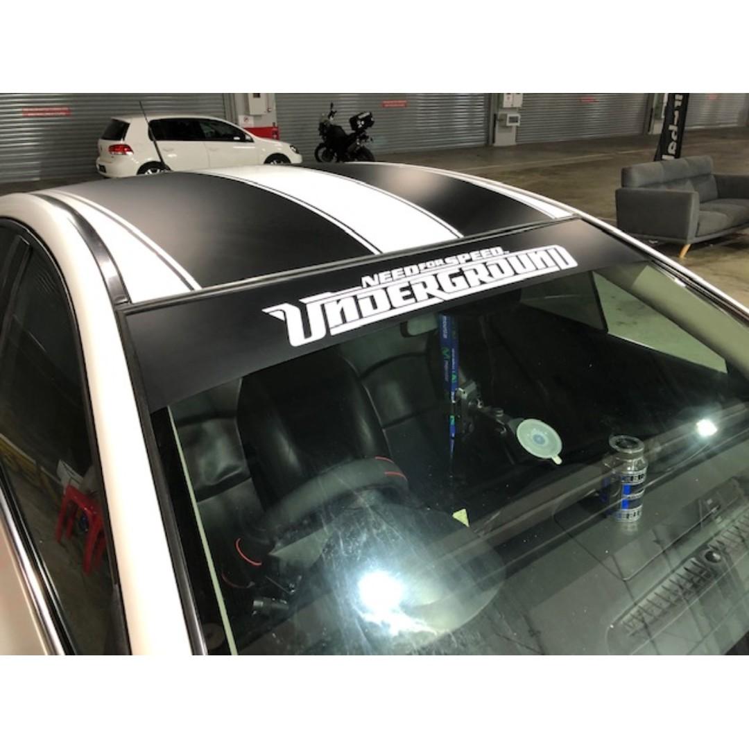 Windshield Banner Sun Visor Strip Decal Volkswagen Golf 2008-2017