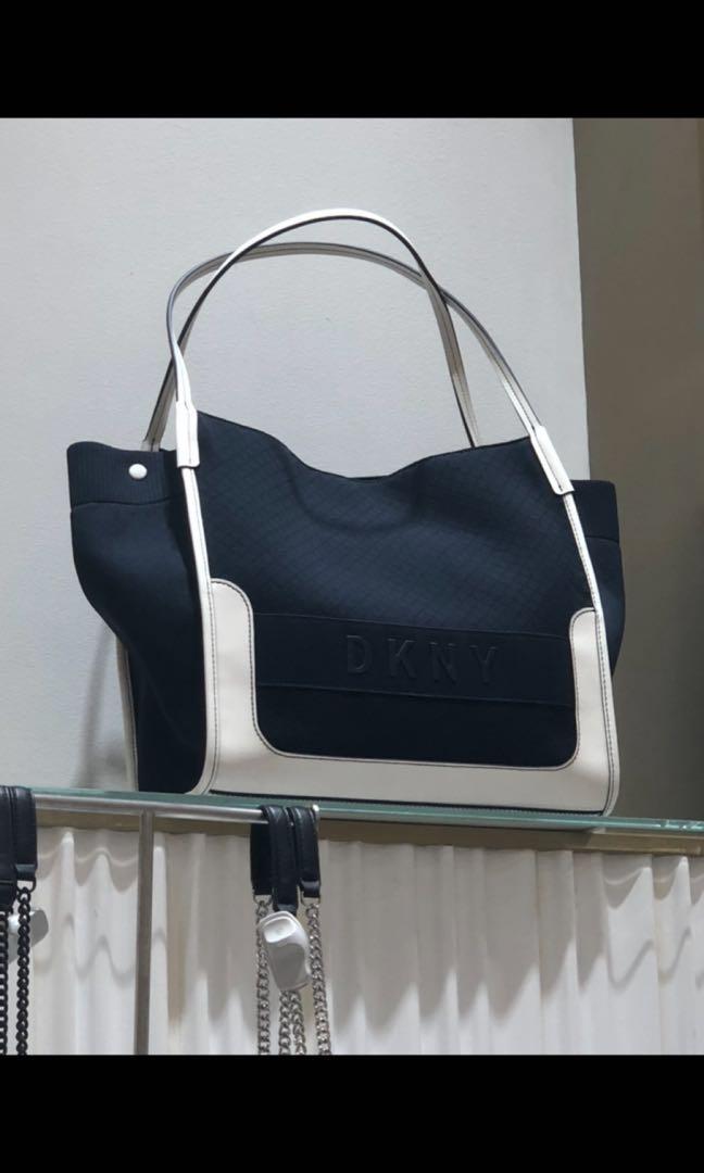 Dkny ebony new arrivals mesh tote