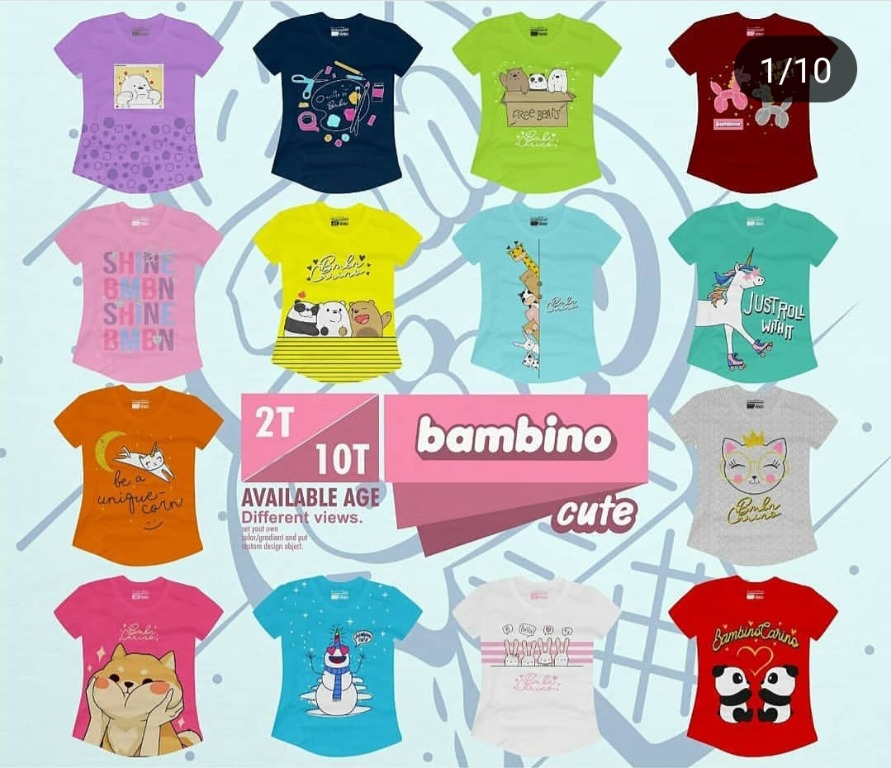 Grosir Baju Anak Bambino Premium Kaos Branded Perempuan Cewek Reseller Produsen Kaus Unicorn Harian Umur 2 Sampai 10 Tahun Bayi Anak Baju Anak Perempuan 1 Hingga 3 Tahun Di Carousell