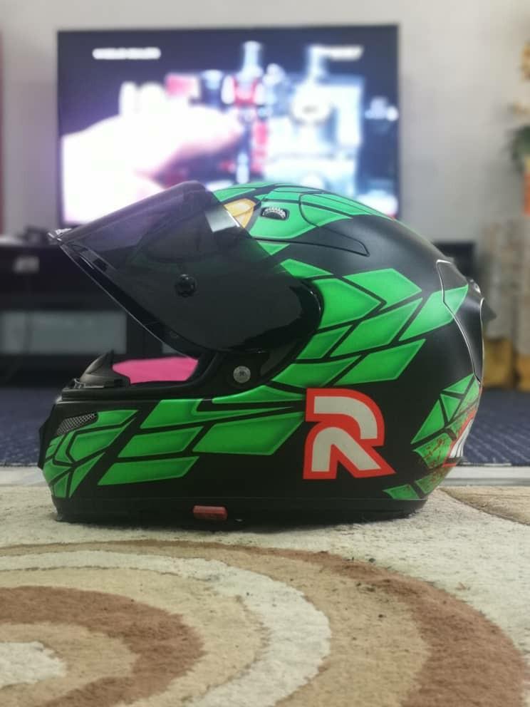 HJC RPHA 10 GREEN MAMBA EDITION Motorbikes on Carousell