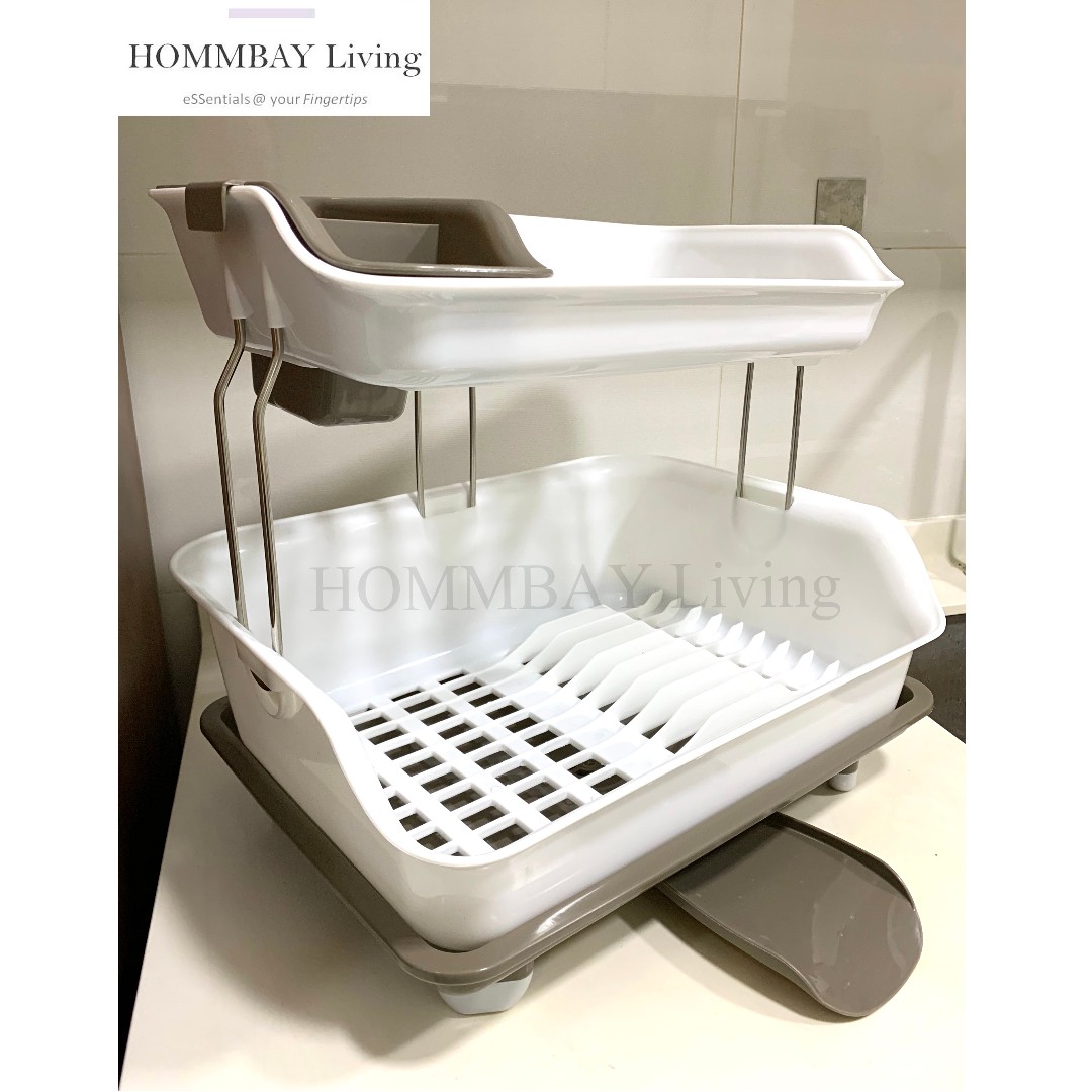 Hommbay Living 2 Tiers Kitchen Dish Drying Rack Dish Drainer Dishracks Storage Organisers Organizers Cutlery Holders Classic Brown Home Appliances Kitchenware On Carousell Find plate racks and dish drainer tray designs for drying your clean dishes. carousell