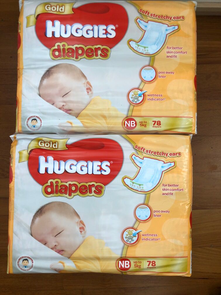 LAST 2 days! Huggies Newborn Diapers, Babies & Kids, Babies Apparel on  Carousell