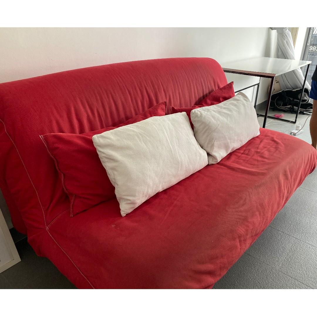 IKEA convertible futon sofa (full size), Furniture & Home Living