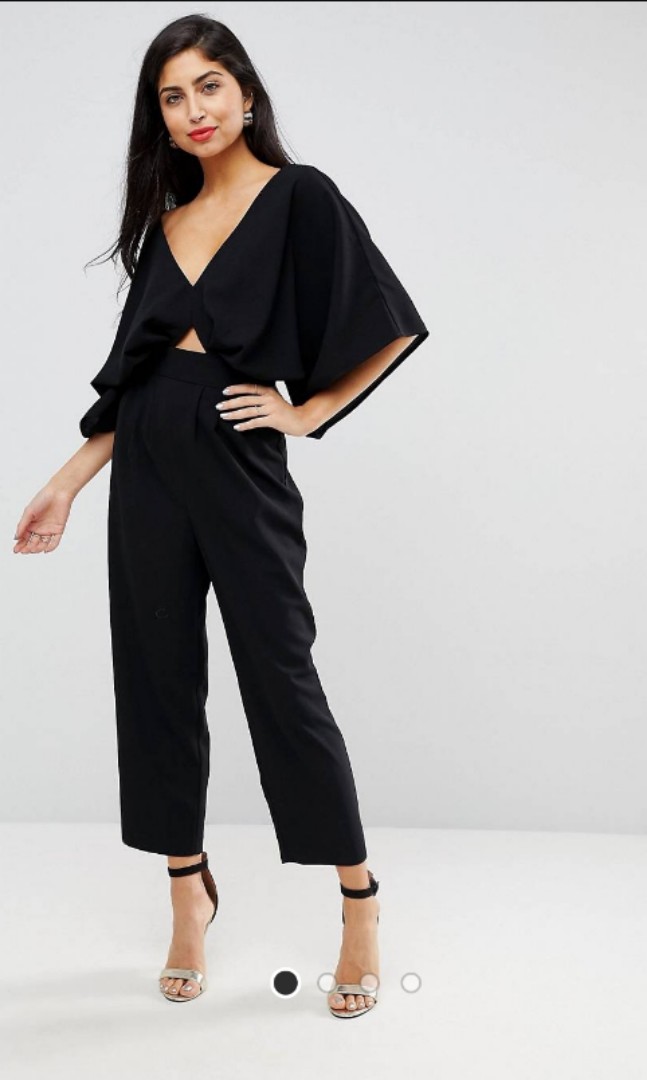 Black peg leg jumpsuit outlet