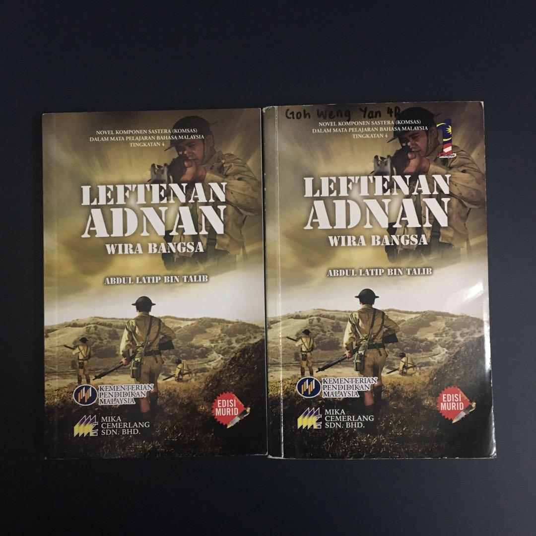 Leftenan Adnan Wira Bangsa Novel Books Stationery Books On Carousell