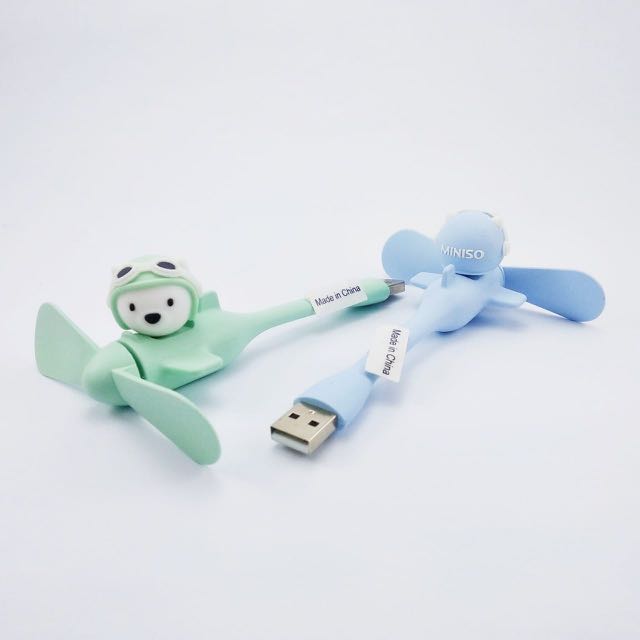 Miniso mini portable USB Fan, Elektronik, Bagian Komputer & Aksesoris