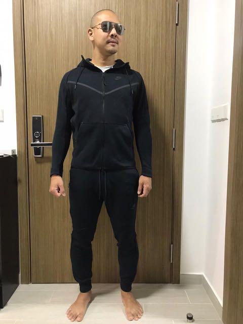 Nike Black Hoodie and Sweatpants Set Men s Fashion Tops Sets