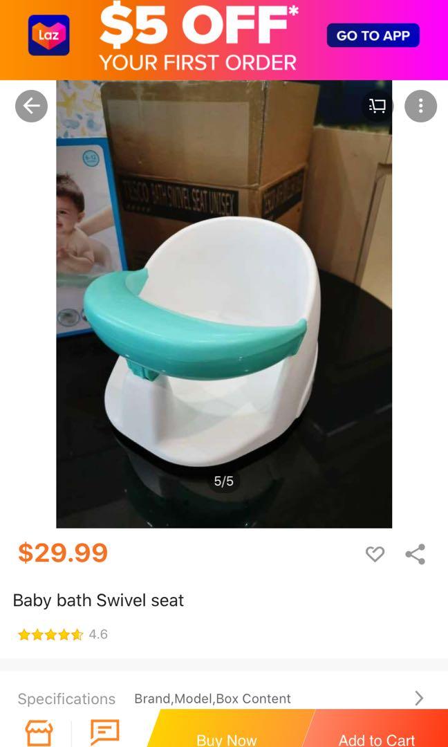 Offer Tesco Baby Bath Swivel Seat Babies Kids Baby Nursery Kids Furniture Other Kids Furniture On Carousell