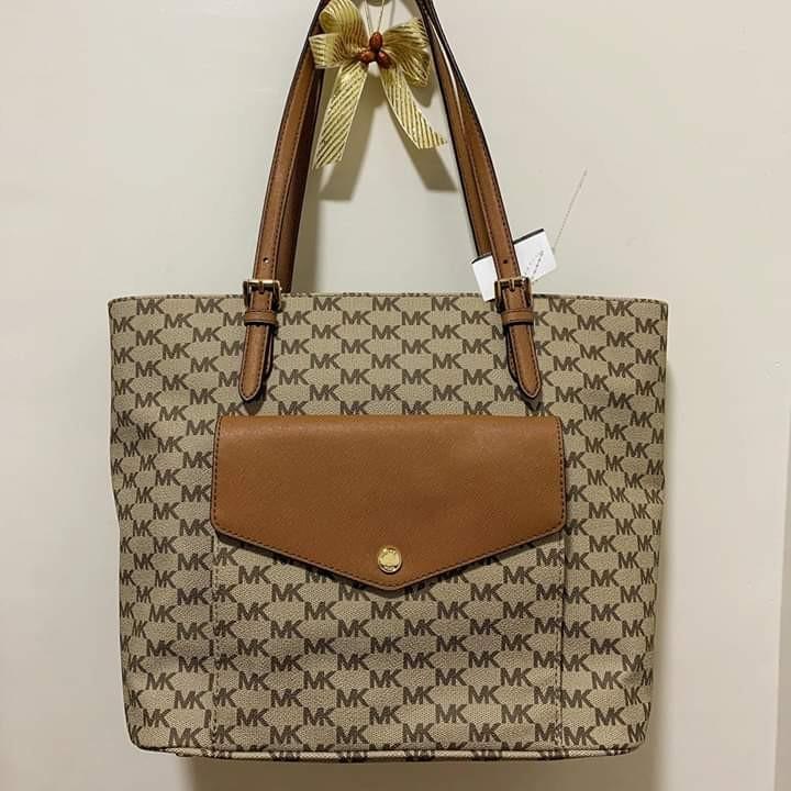 Orig Michael Kors Jet Set Large Front Snap Pocket Tote 38H7XTTT3V