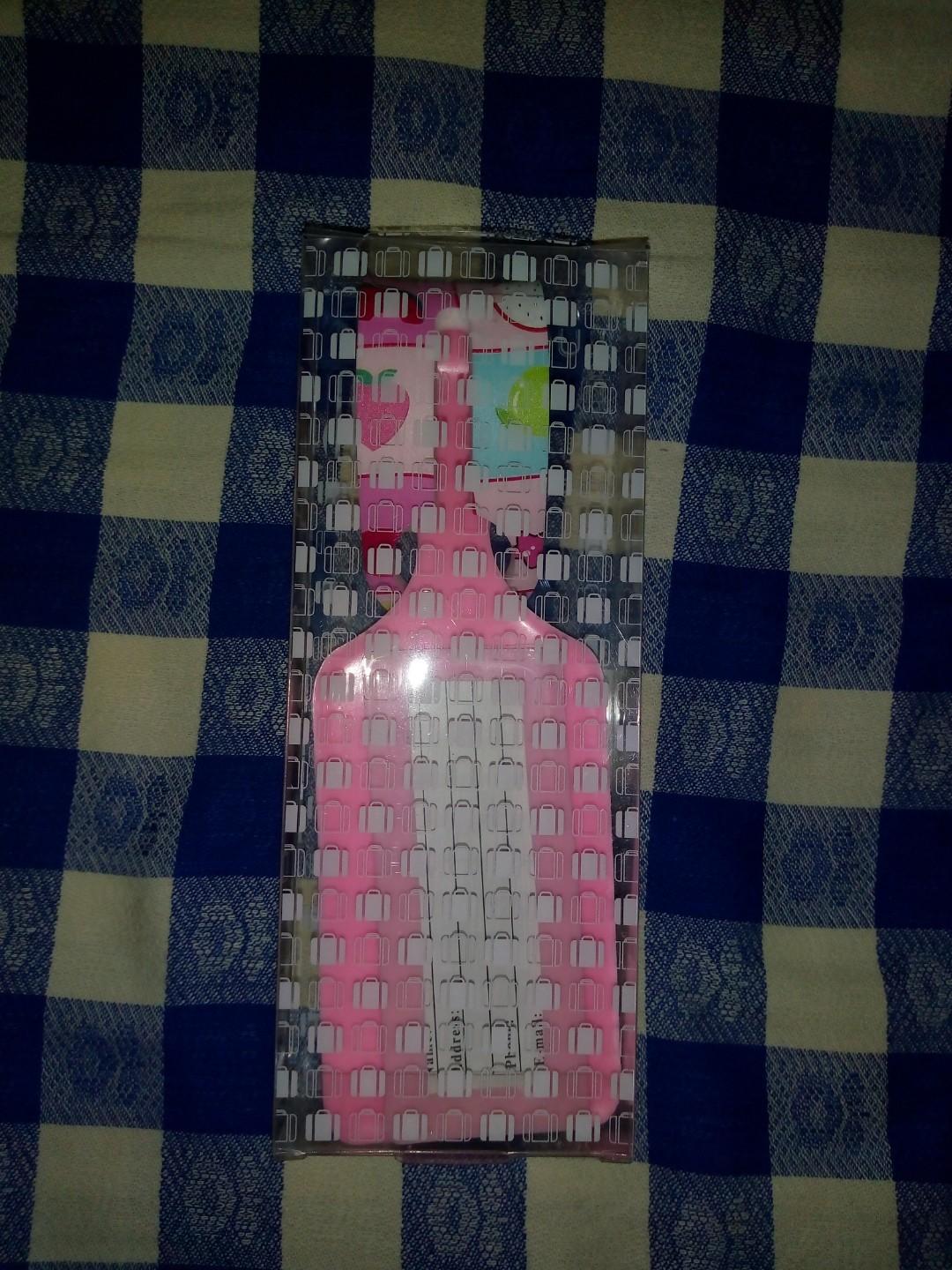 Pink luggage tag (Category: Luxury Bags & Wallets) located in Quezon City. Submitted by sweetlikesoju (Listing ID 264906158, Image 2). Description: Pink with fruits print 👥 No meet-ups for safety purposes 📦 GoGo Xpress / Grab Express / Mr. Speedy from Novaliches, QC 💳 GCash / coins.ph / PayMaya / PayPal / BPI.