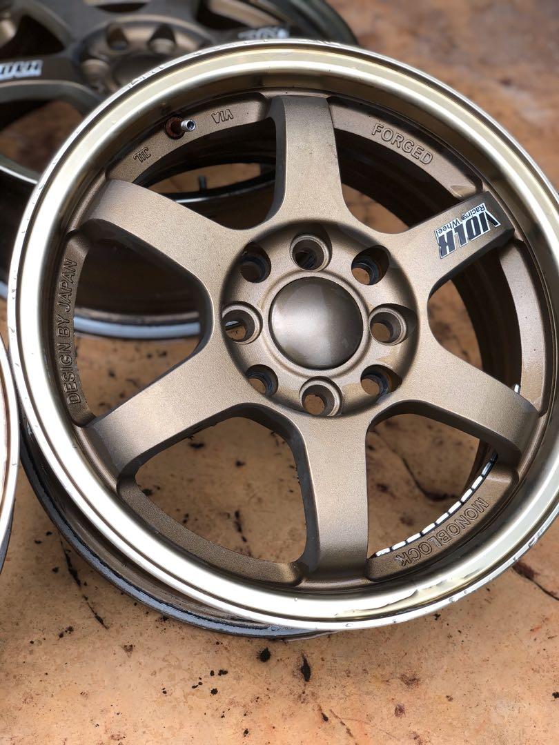 Rim TE37 14 Kancil kelisa kenari, Auto Accessories on Carousell