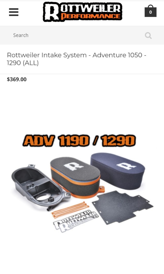 Rottweiler intake ktm 990 cheap