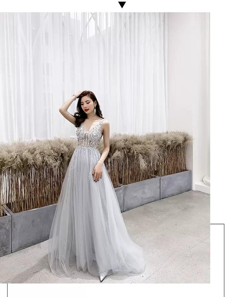 Grey maxi dress for wedding clearance