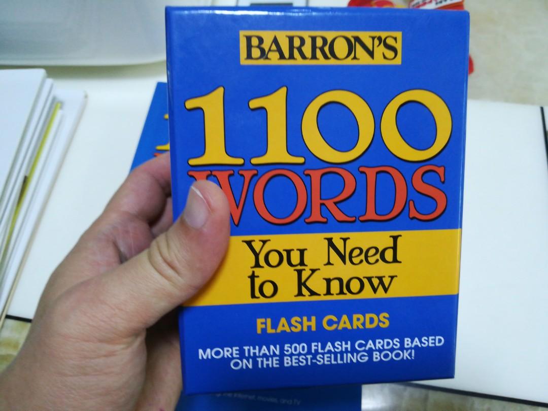 to　on　cards),　words　need　you　flash　Barron's　Magazines,　Toys,　1100　Hobbies　Non-Fiction　(book　know　Fiction　Books　Carousell