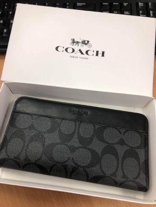 Coach long wallet for men