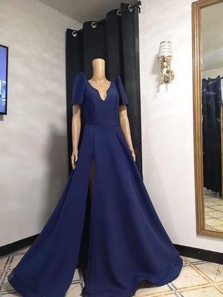 royal blue filipiniana gown