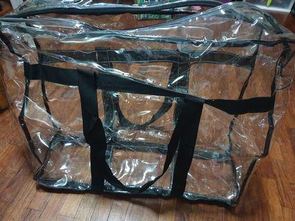 Clear storage bag with japanese plastic