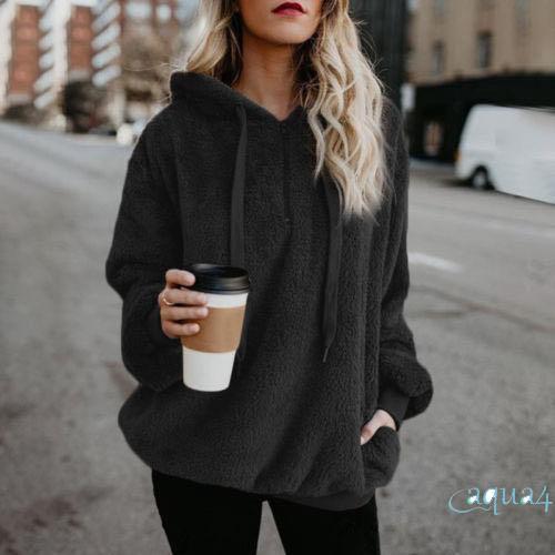 Fuzzy outlet sweater hoodie
