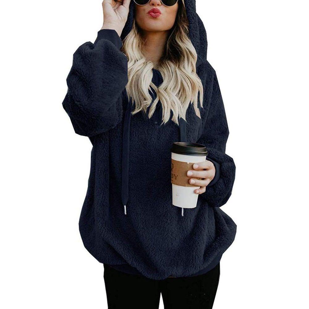Furry half zip sales jacket