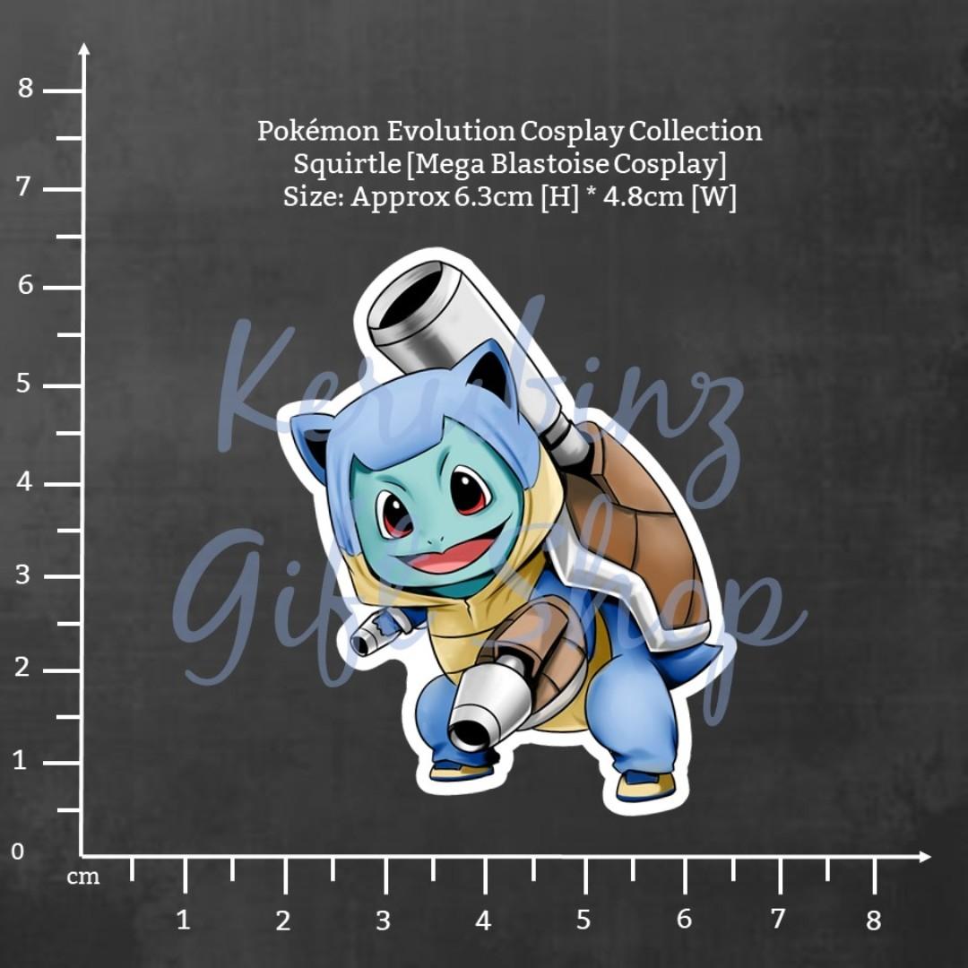 Pokemon Evolution Cosplay Sticker Generation 1 Squirtle X Mega Blastoise Hobbies Toys Stationery Craft Stationery School Supplies On Carousell
