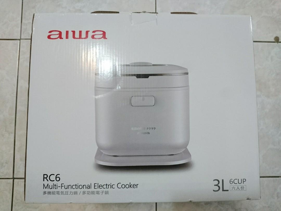 全新 Aiwa 愛華多功能電子鍋3l 6人份 家電電器 廚房家電在旋轉拍賣