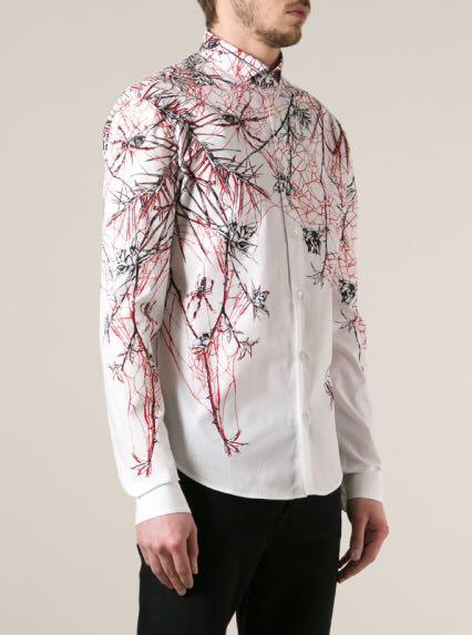 Alexander Mcqueen MCQ Spider Web Print Shirt Men s Fashion Tops Sets Formal Shirts on Carousell