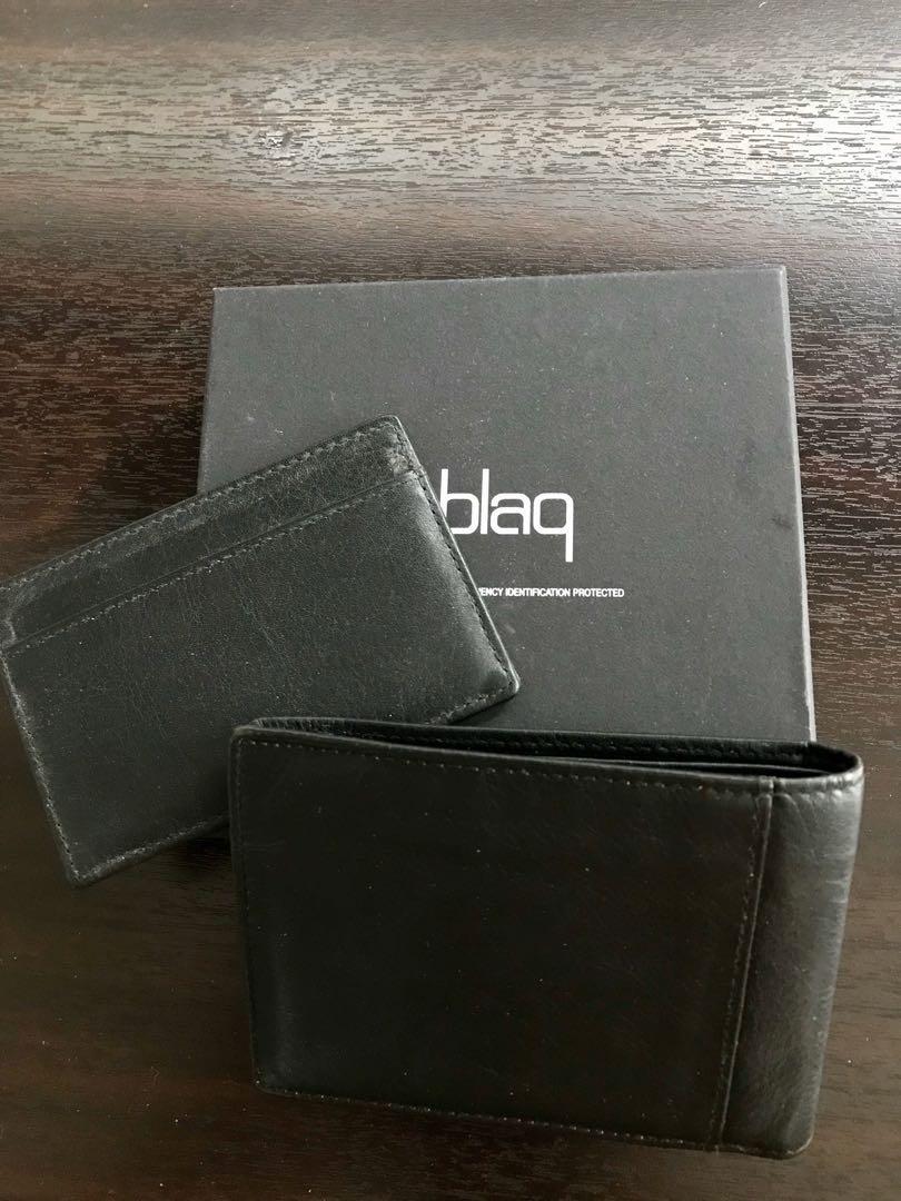 Blaq Leather Wallet & Card Holder Set, Men's Fashion, Watches & Accessories, Wallets & Card