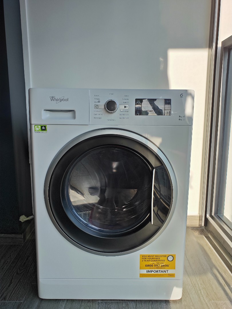 Brand New Whirlpool Washing Machine & Dryer 9 / 6kg, WWDC 9614, TV
