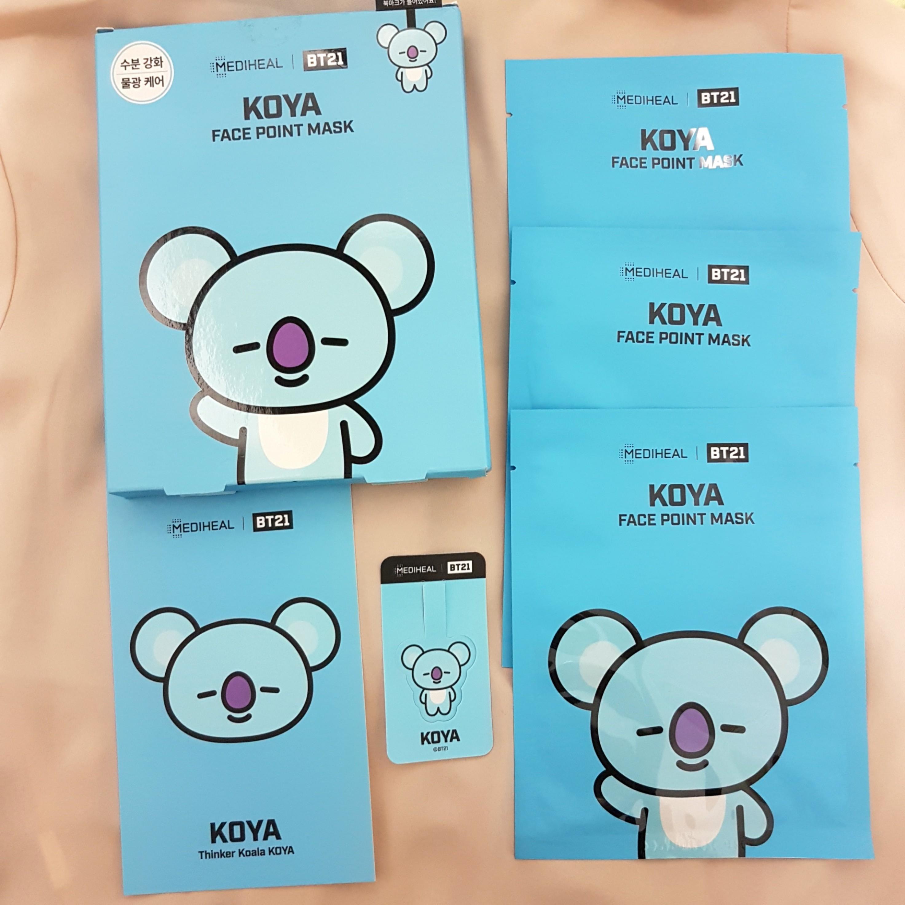 Download Bts Bt21 Mediheal Face Point Mask Pack Koya Beautyunder99k Kesehatan Kecantikan Kulit Sabun Tubuh Di Carousell PSD Mockup Templates