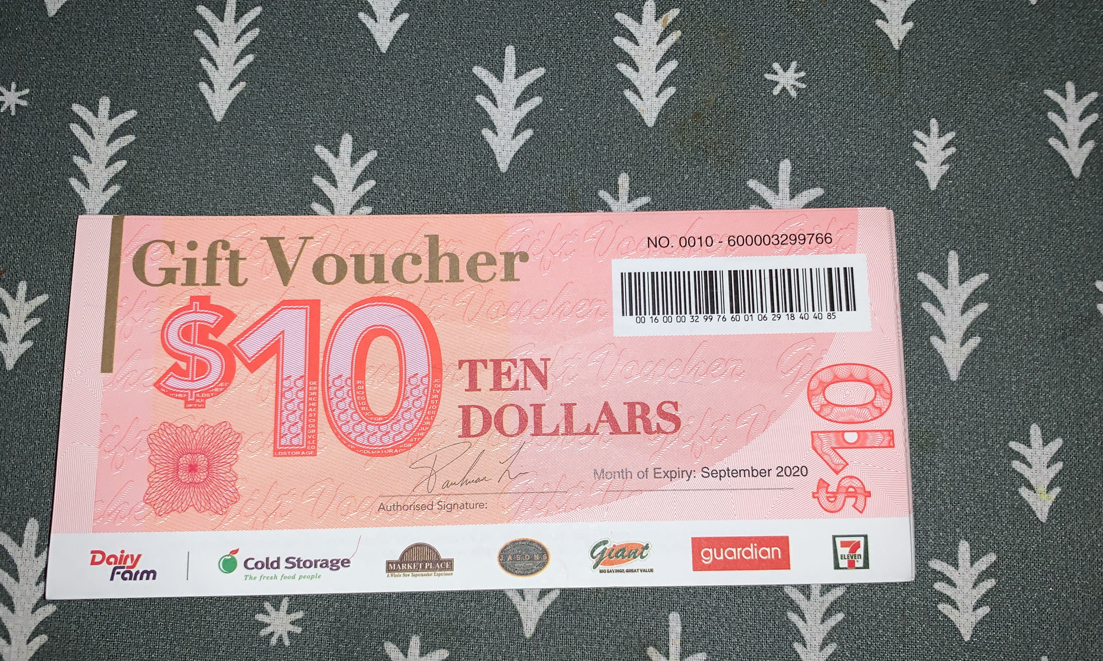 Cash Voucher for Cold Storage, Marketplace,Jasons,Giant,Guardian,711