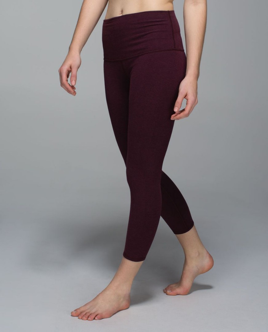 Lululemon Zone In Crop Bordeaux Drama size 6