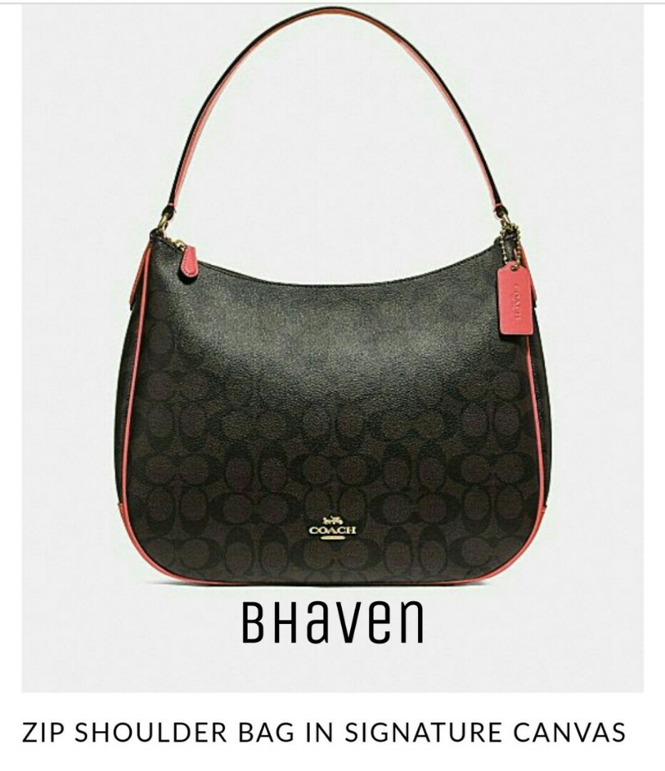 F29209 COACH Zip Shoulder Bag Women s Fashion Bags Wallets
