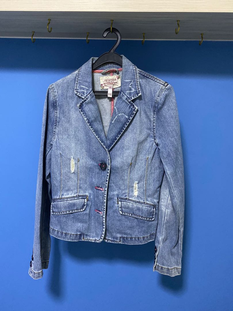 Fox Denim Jacket, Women's Fashion, Coats, Jackets and Outerwear on ...