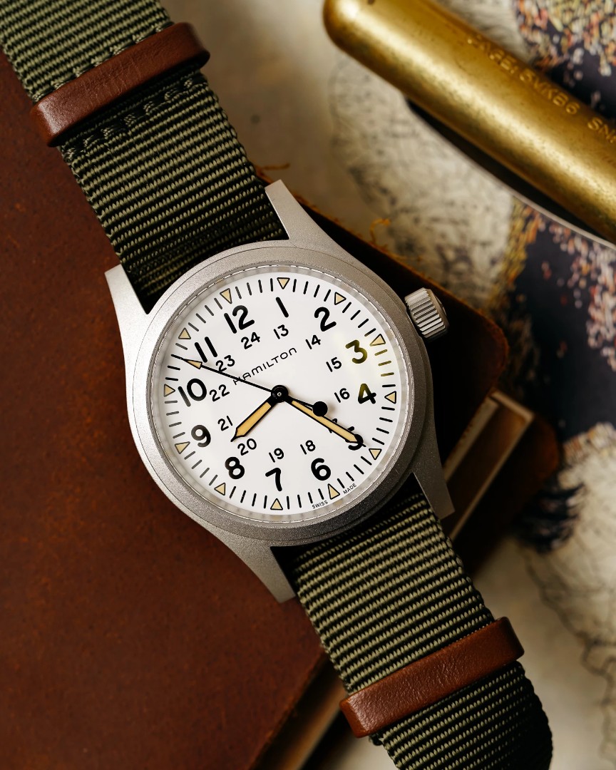 Hamilton Khaki Mechanical 2019 White Dial Watch Men S Fashion Watches On Carousell