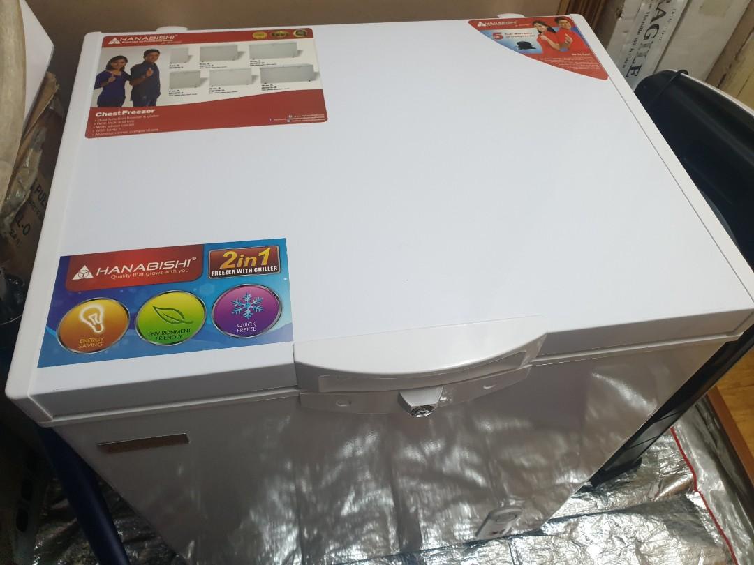 Hanabishi Chest Type Freezer 5 cubic feet, TV & Home Appliances