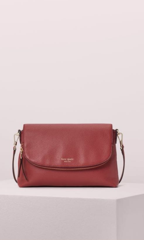 Kate Spade Polly large convertible crossbody bag in Red Jasper, Women's  Fashion, Bags & Wallets, Cross-body Bags on Carousell