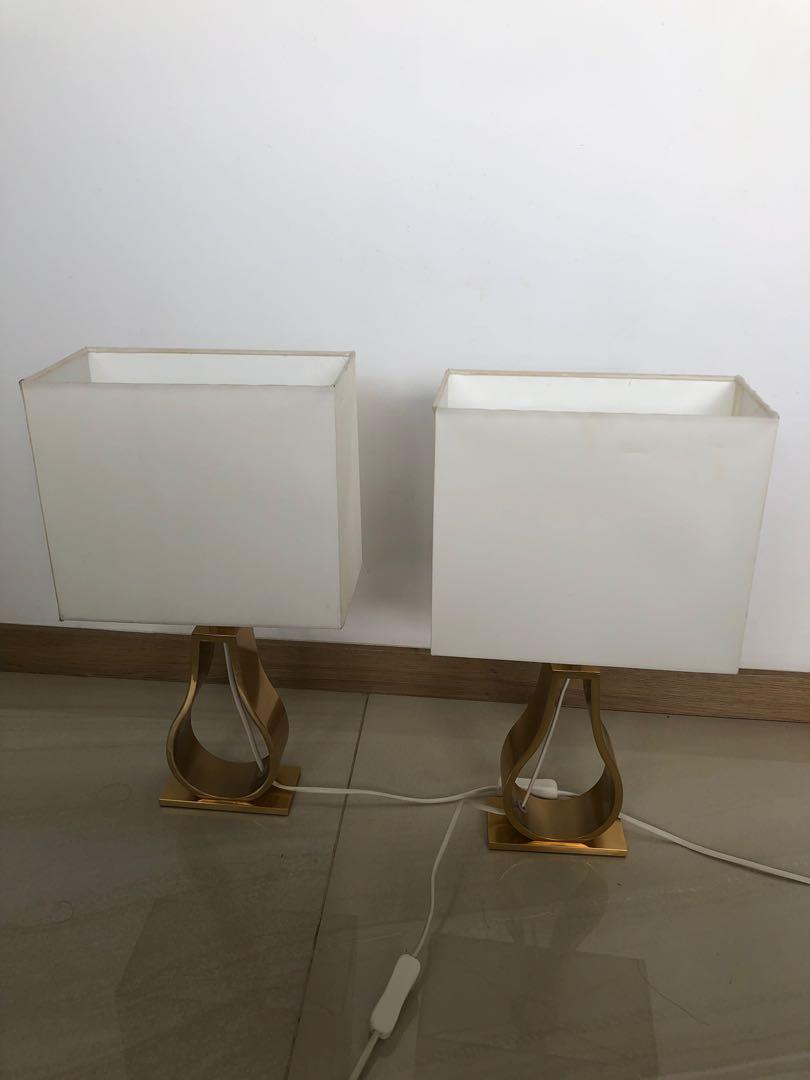 KLABB Ikea table lamp gold, Furniture & Home Living, Home Decor, Other ...