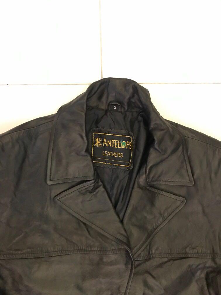 Antelope Men leather trench coat / Leather Long coat, Men's Fashion ...