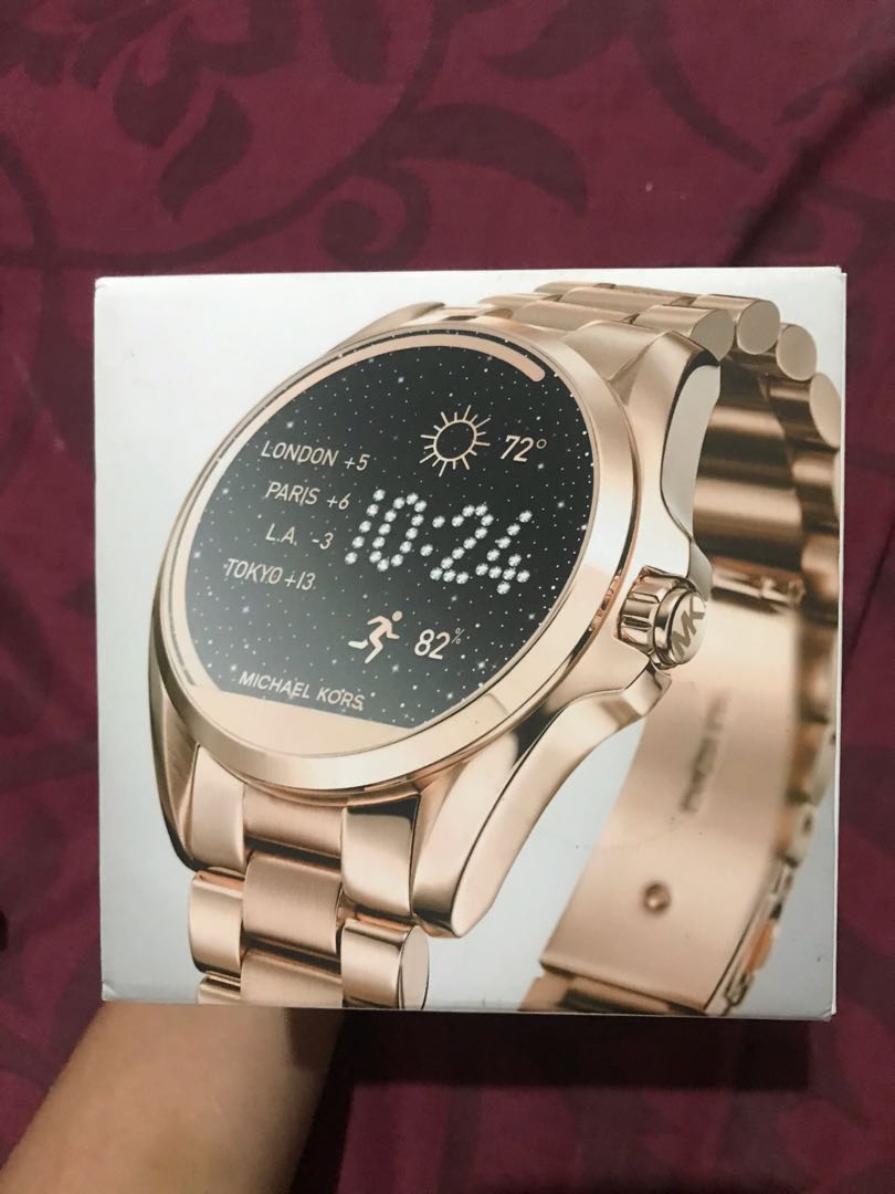 Michael Kors MKT Swartwatch 5004 Rosegold, Fesyen Wanita, Jam Tangan di  Carousell