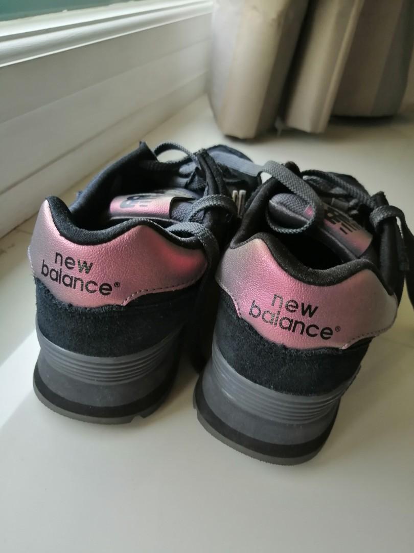 NB 515 Women s Black with pink iridescent accents Women s Fashion