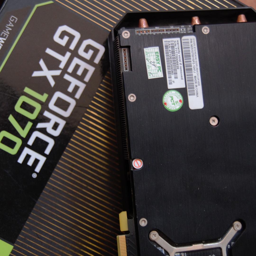 PALIT GTX 1070 JETSTREAM COMPLETE WITH BOX AND STICKER, Computers ...