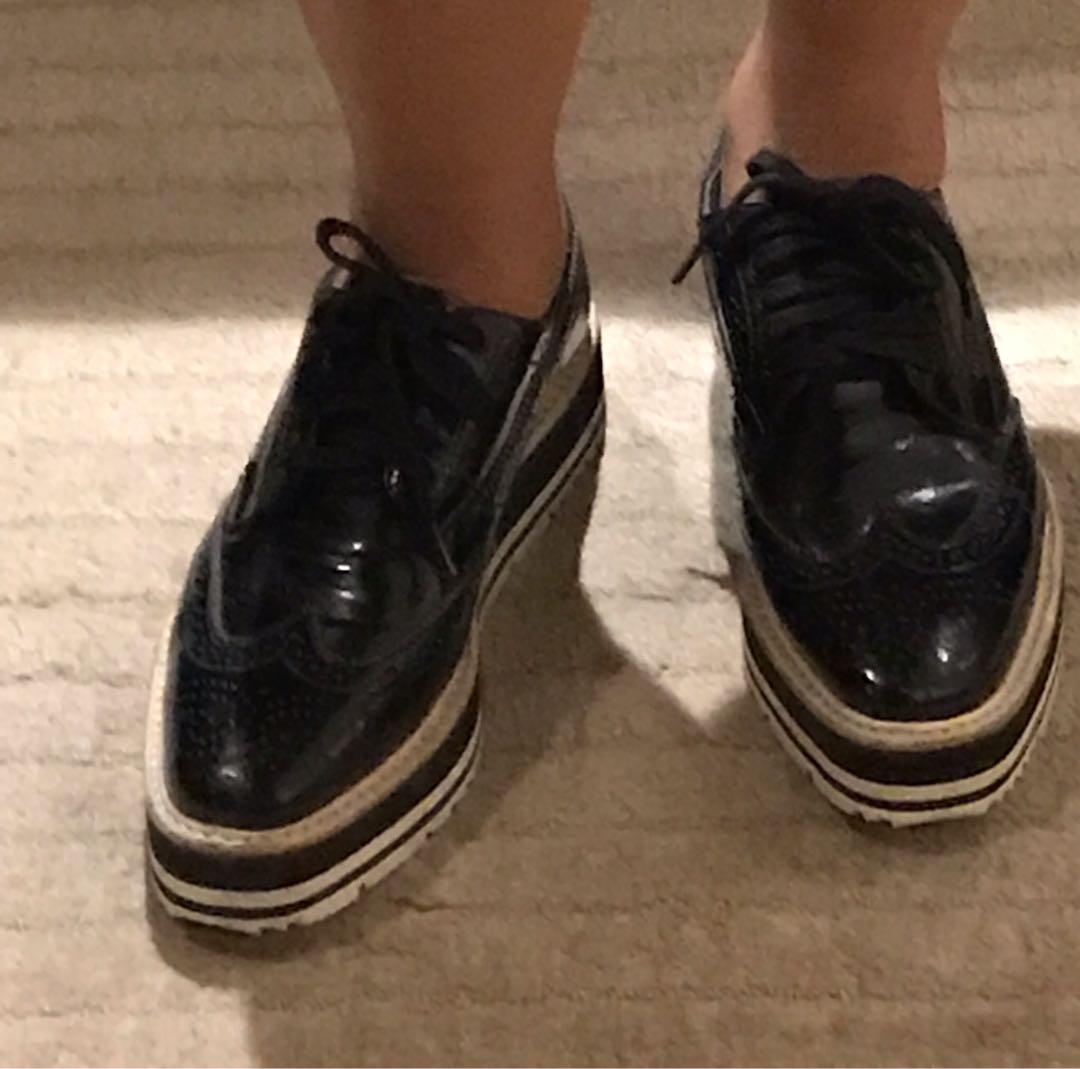women s platform wingtips