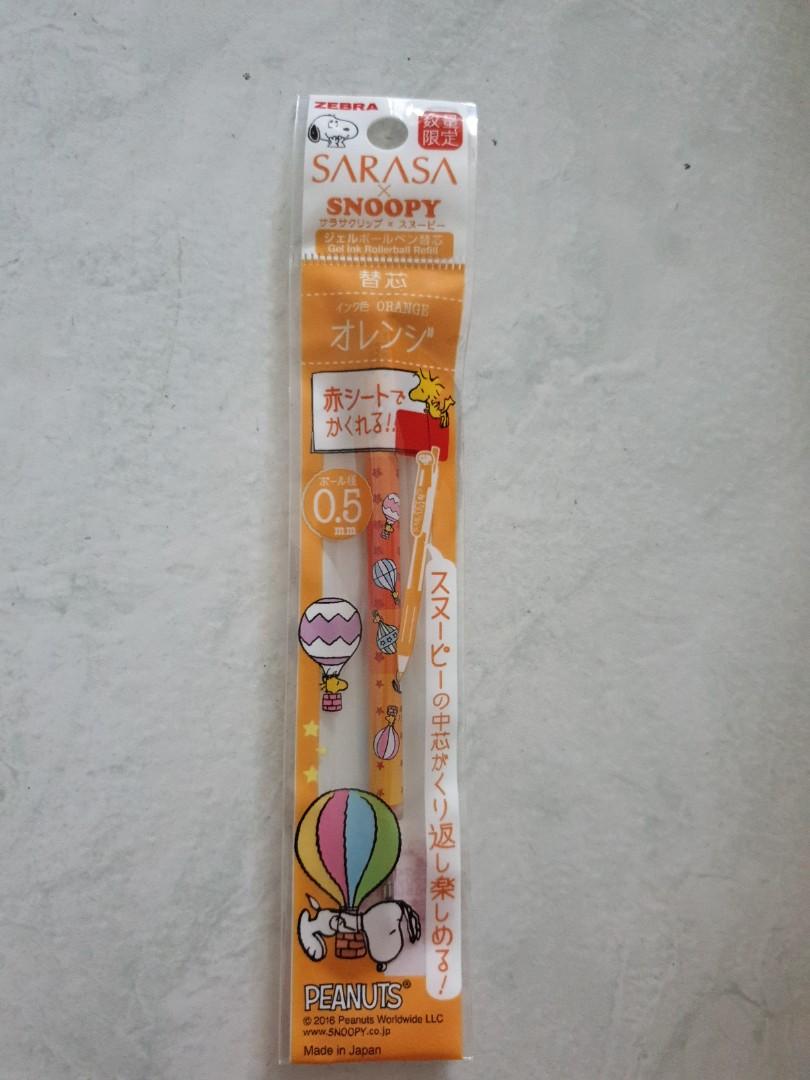 Price Reduced Authentic Sarasa X Snoopy Pen Refill Books Stationery Stationery On Carousell