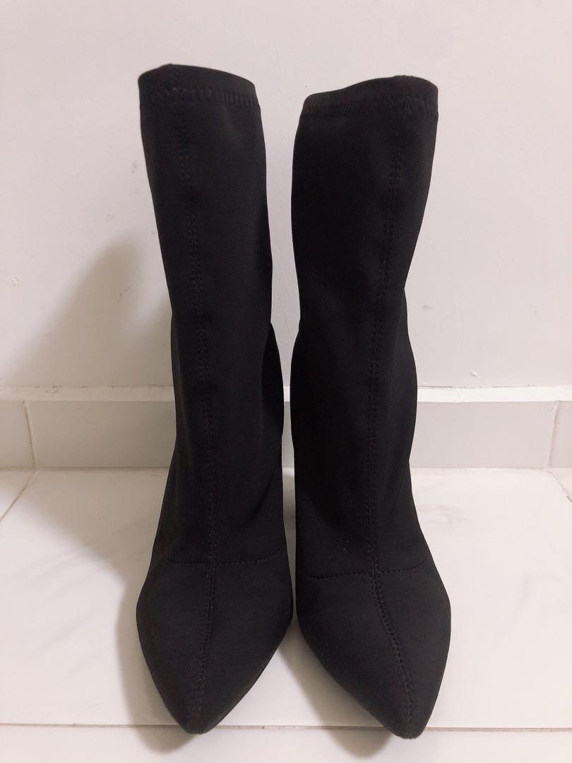 Public desire libby black high heeled sock boots online