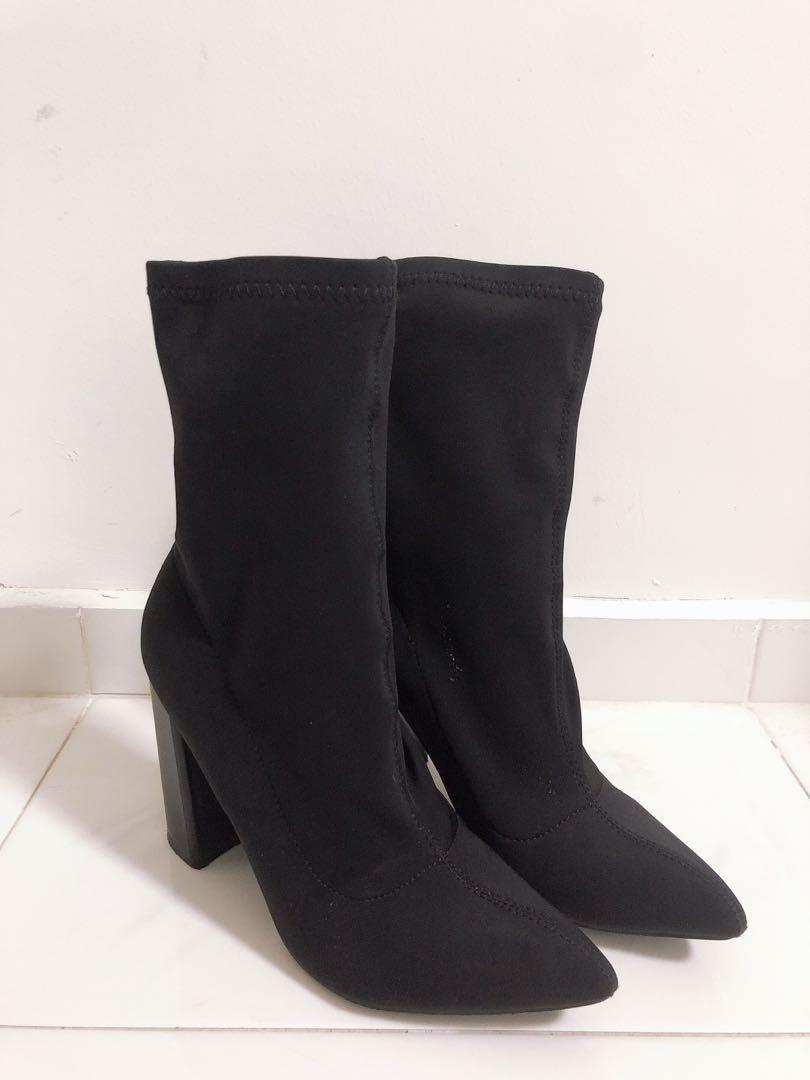 Public Desire Libby heeled sock boots
