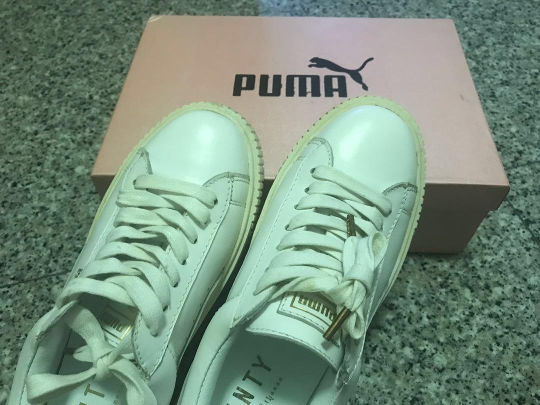 PUMA Basket X FENTY by Rihanna White Sneakers