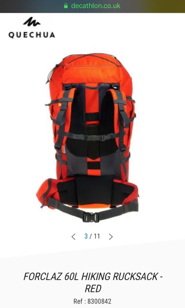 Forclaz clearance 60l quechua