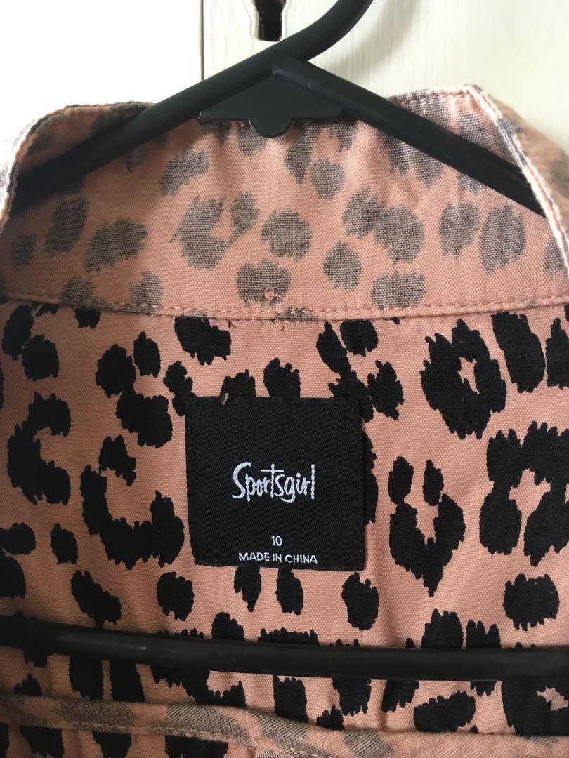 Sportsgirl leopard jacket cheap